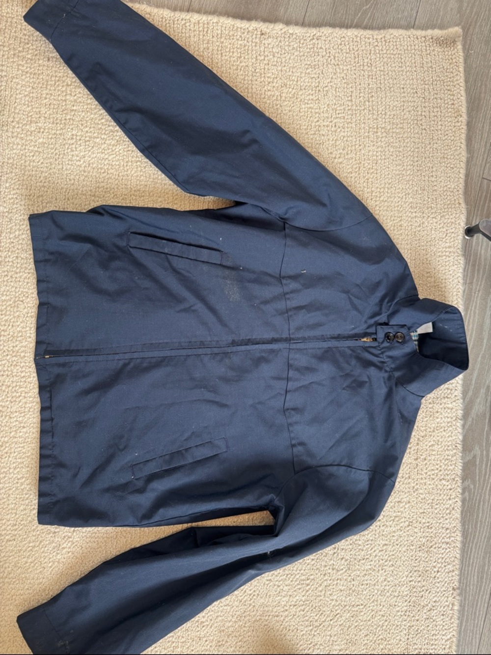 Sears Navy Blue Full-Zip Windbreaker Jacket